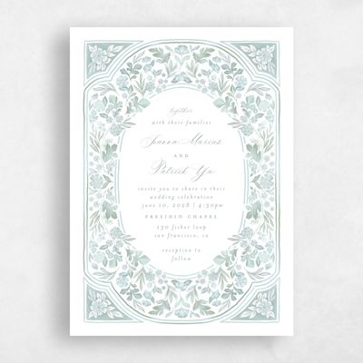 Iceberg, Blue Wedding Invitation - Reed Classic