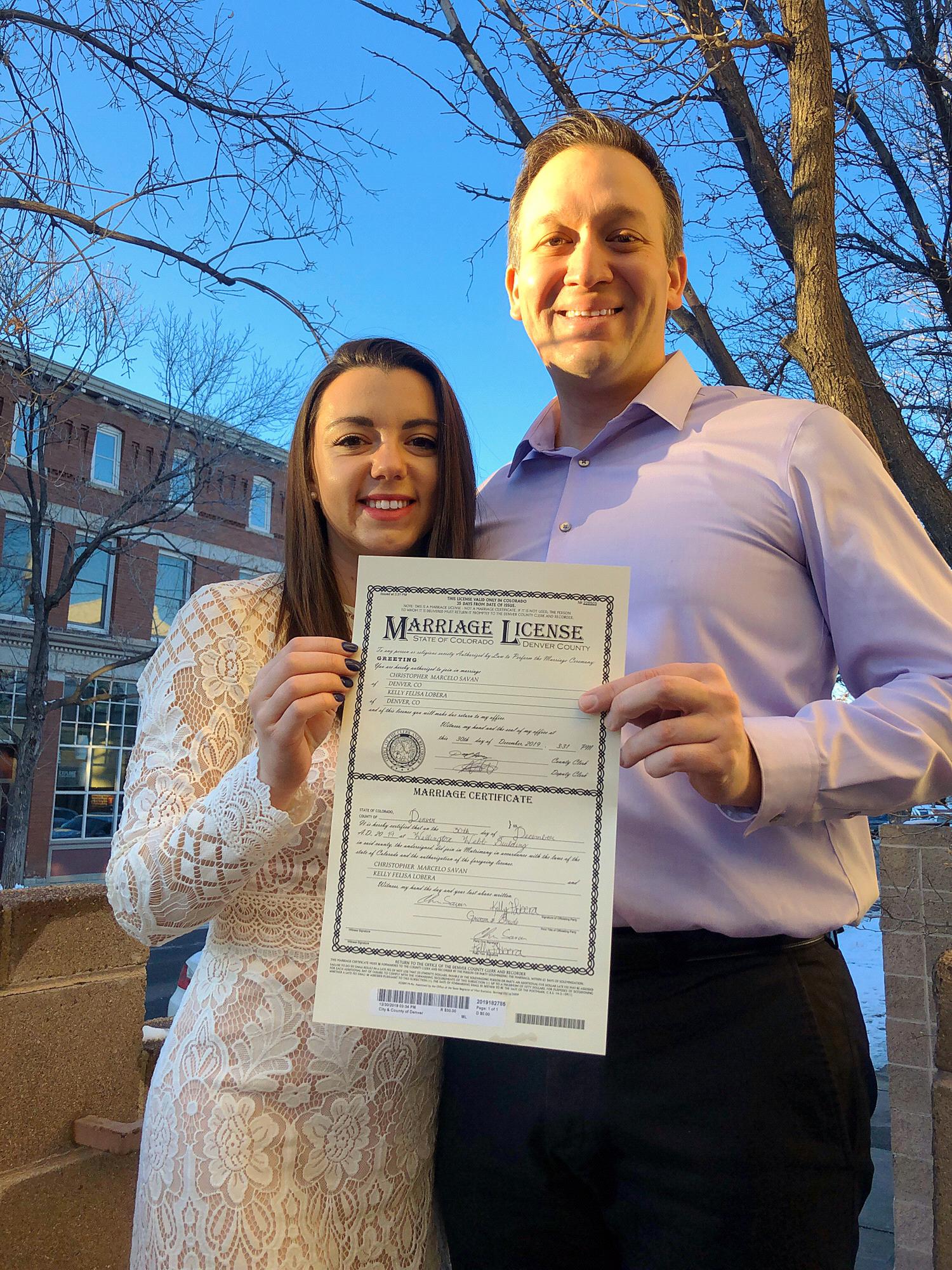 Married! December 30, 2019