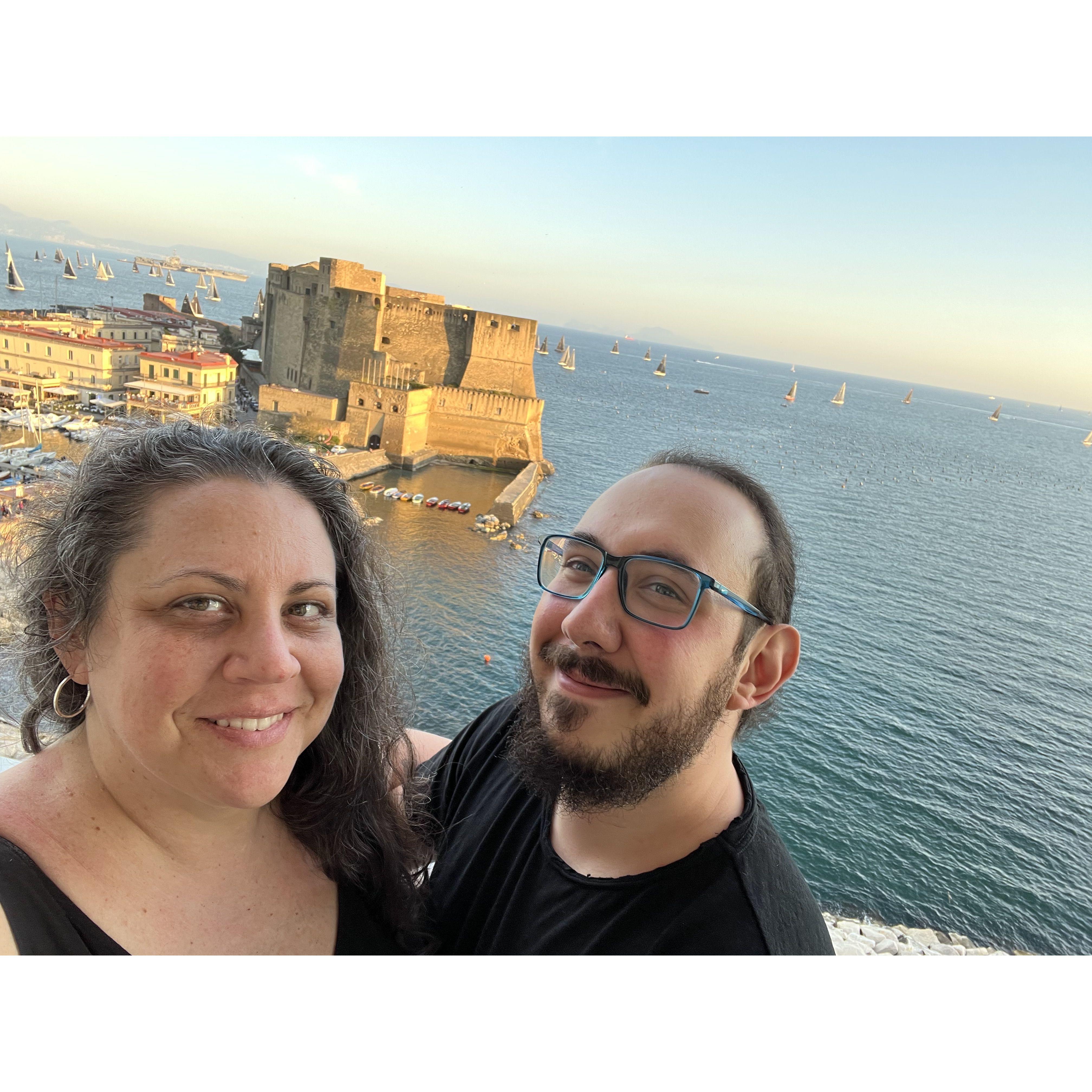Together their love grew as they visited Naples, Italy.