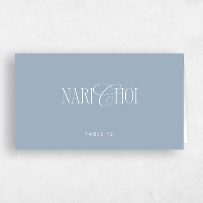 Powder Blue Wedding Place Card - Thisbe