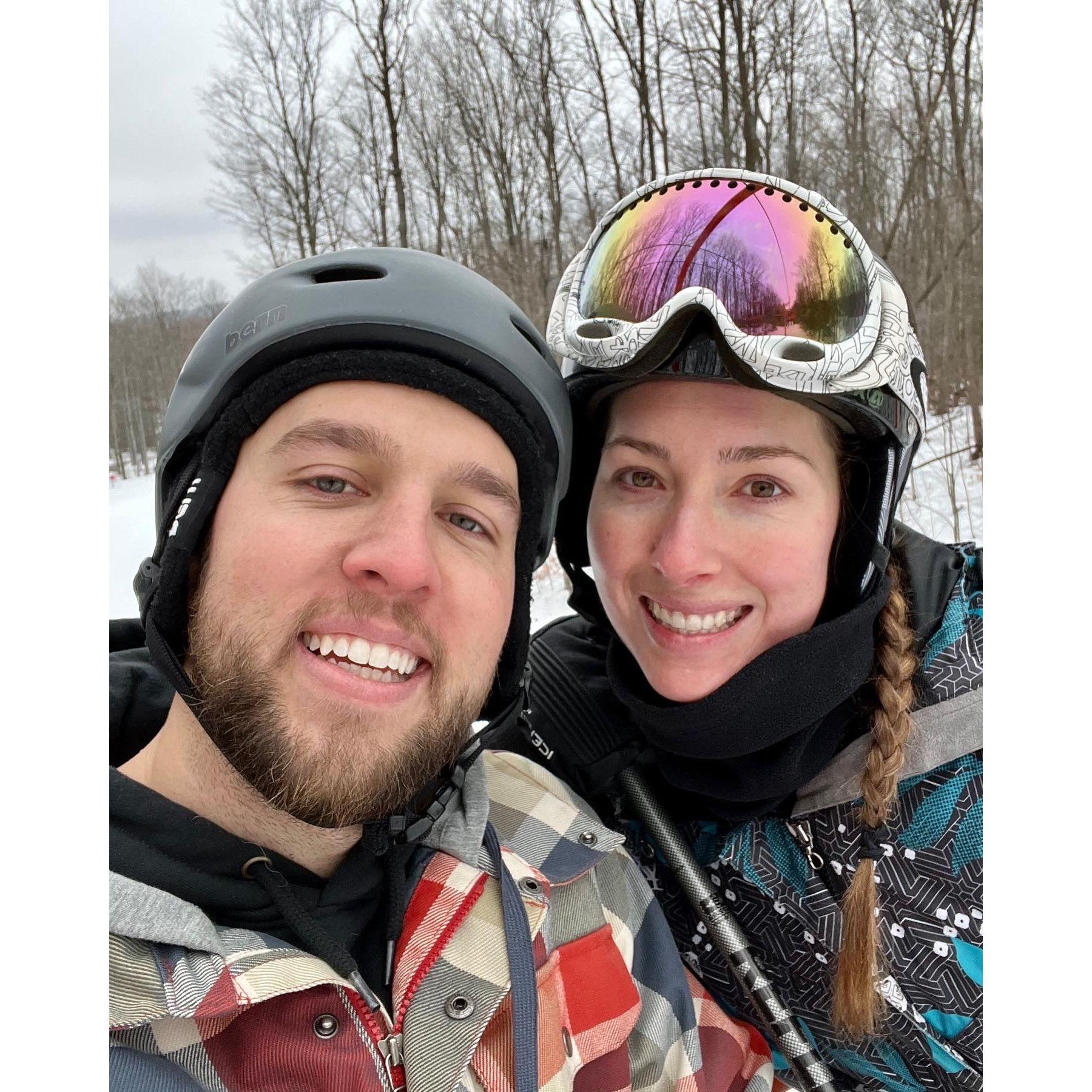 Skiing at Nub's Knob.