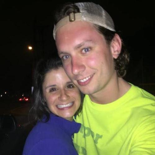 Our first picture together after a night at dodgeball!
