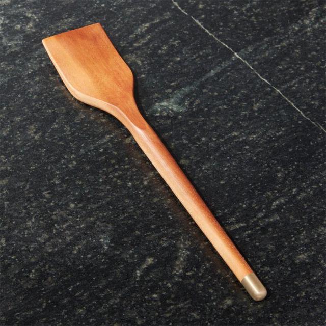 Acacia Gold Rim Wood Spatula