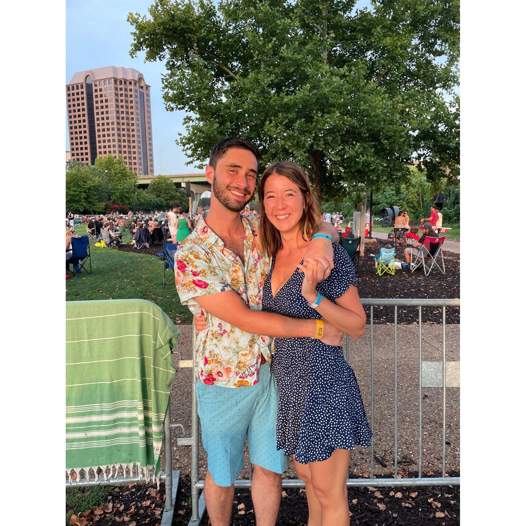 We've enjoyed many concerts together, this was one on Brown's Island in Richmond.