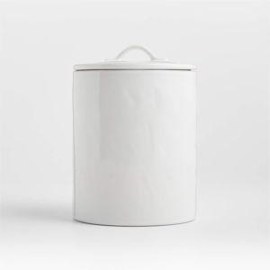 Marin Complete White Stoneware Canister Set + Reviews | Crate & Barrel