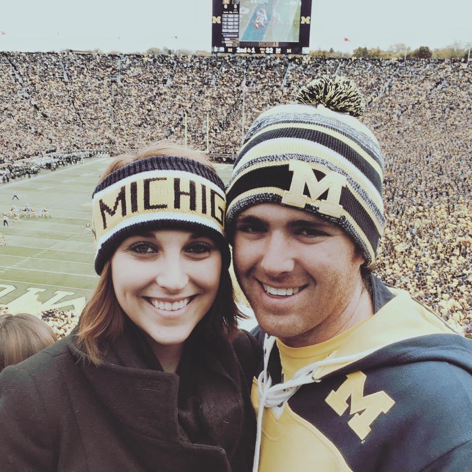 At a University of Michigan football game!