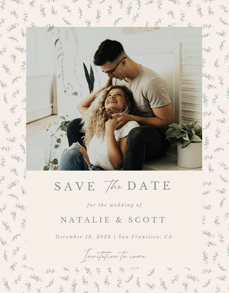 Verde Photo | Linen | Zola Save The Dates