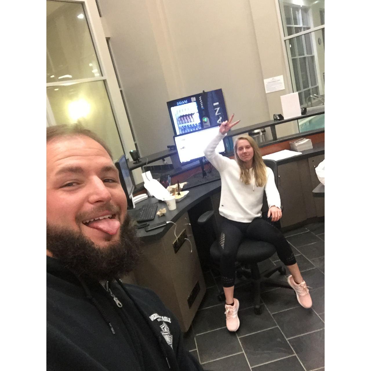 This is exactly where Devin and Sara met! LA Fitness in Denton. February 2019