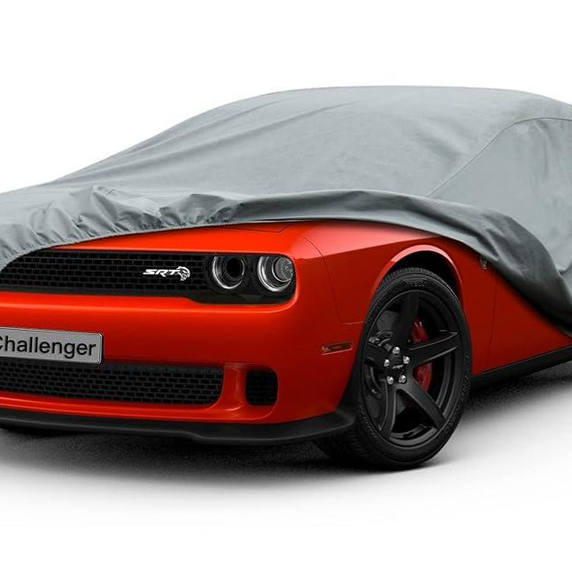 Kayme Heavy Duty Car Cover Custom Fit Dodge Challenger Demon (R/T, SRT, T/A, Hellcat 2008-2025), Waterproof All Weather for Automobiles, Full Exterior Covers Rain Sun UV Protection.