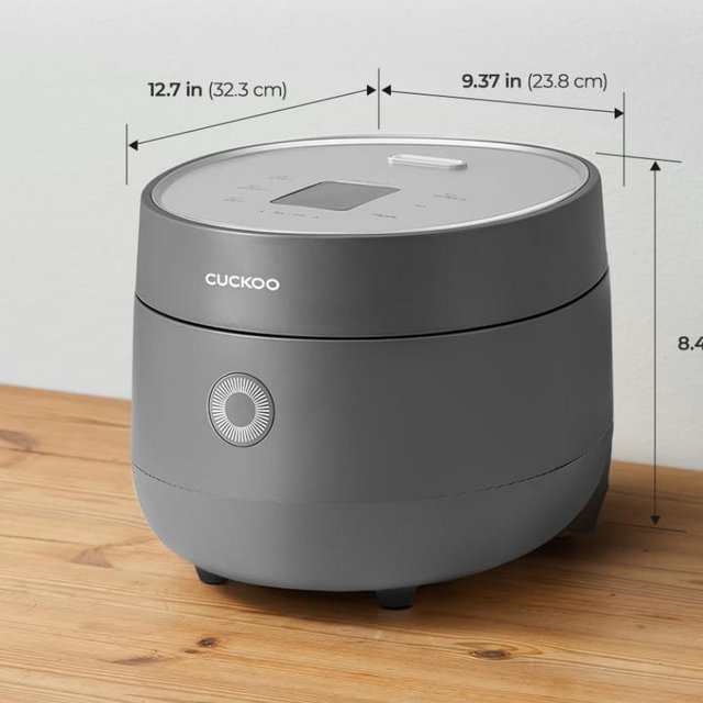 CUCKOO Micom Rice Cooker 6-Cup Uncooked / 12-Cup Cooked with Nonstick Inner Pot, Versatile Rice Maker with 9 Menu Options, Fuzzy Logic Technology, Auto Clean, Quick Rice Mode, Gray (CR-0675FG)