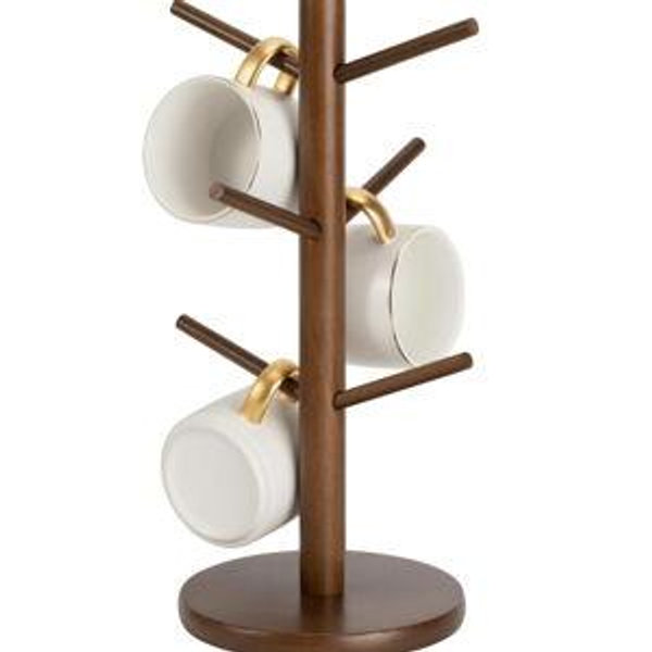 MyLifeUNIT Mug Holder Tree, Coffee Cup Holder with 6 Hooks (Brown)