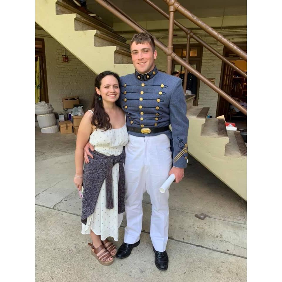 Erik graduating from VMI in 2019