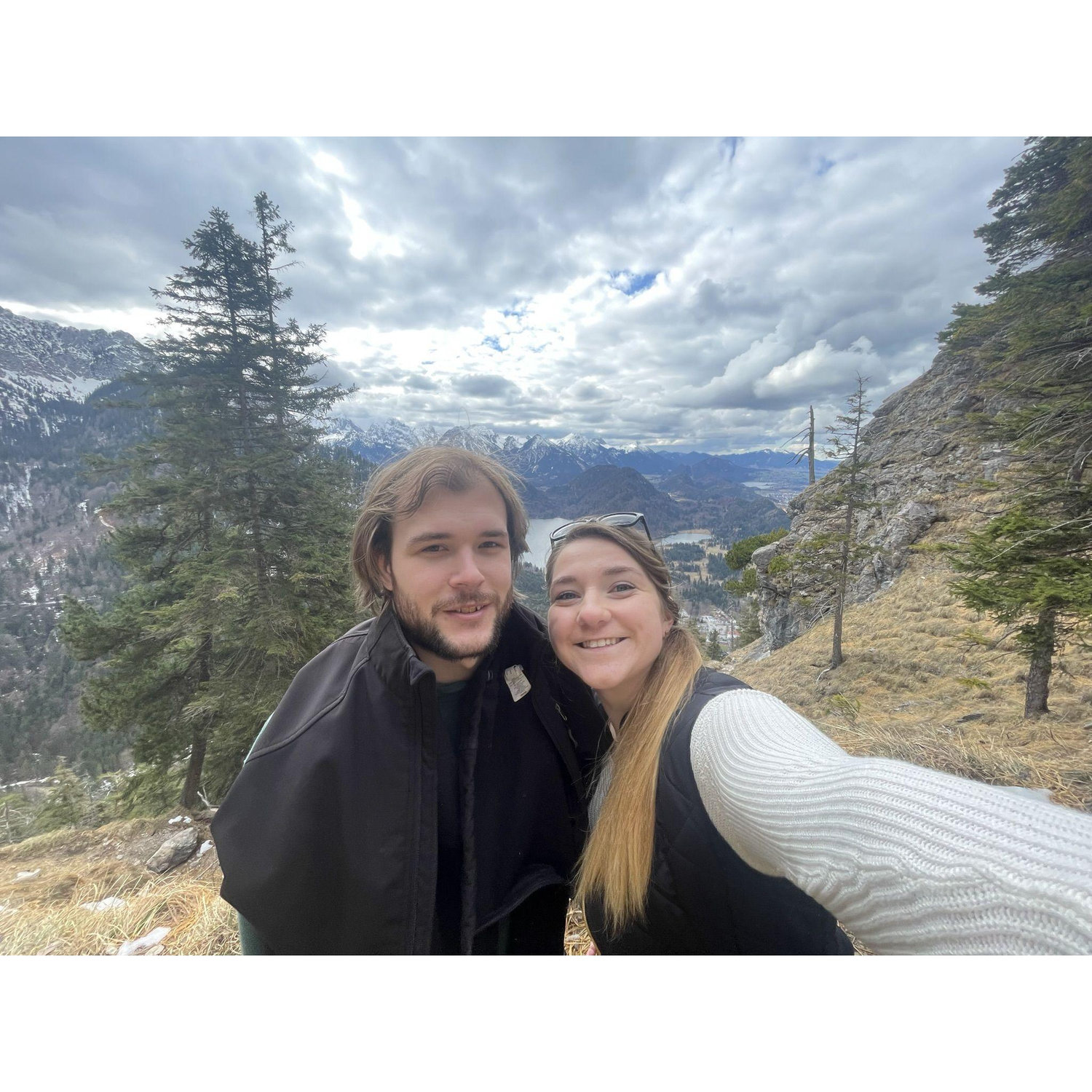 Hiking through the mountains above Neuschwanstein Castle, Germany