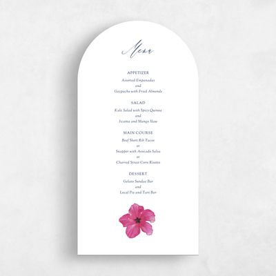 White Arch Wedding Menu - Kaumana