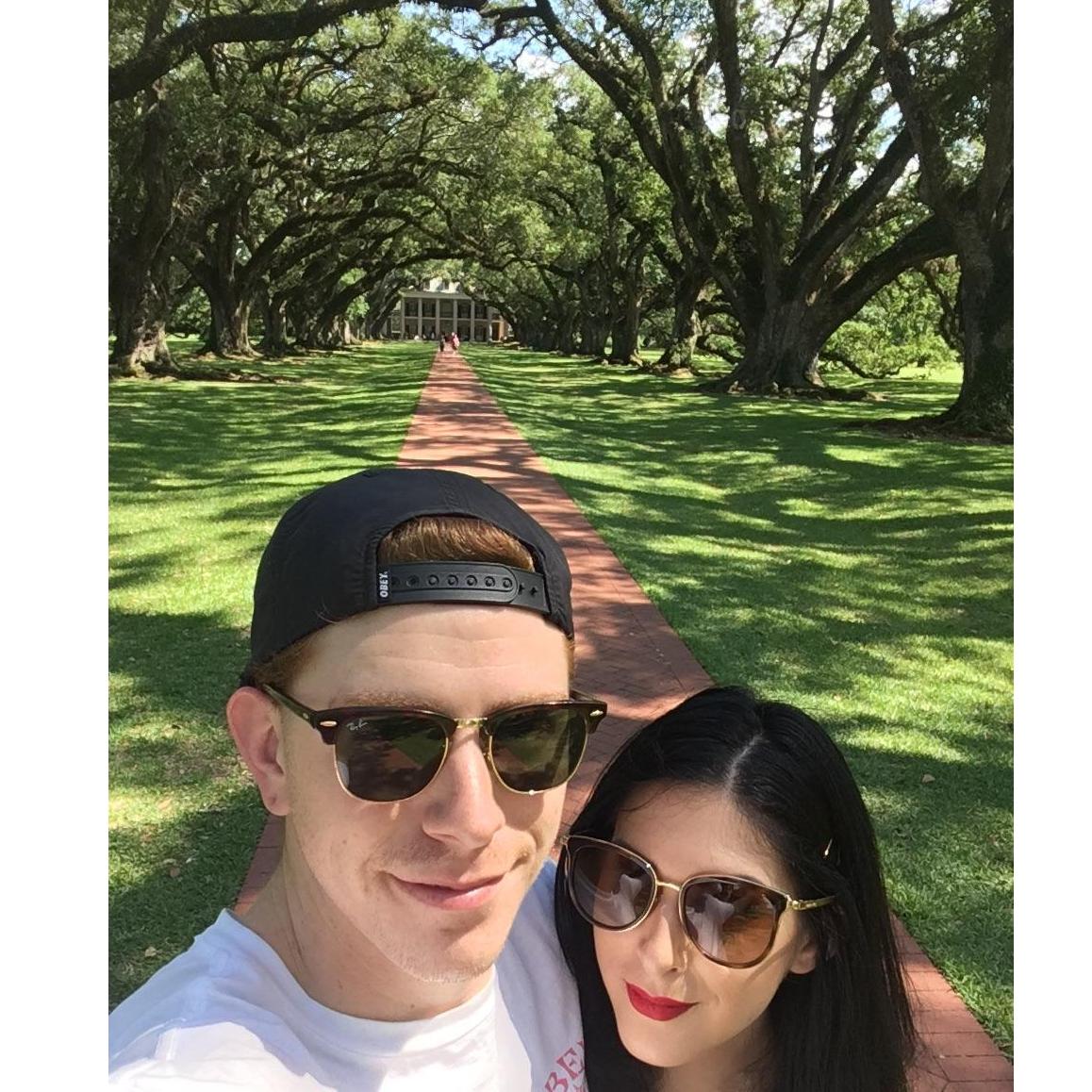 In front of Oak Alley Plantation during our New Orleans trip