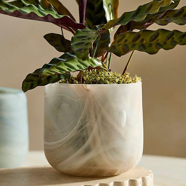 Marbled Glass Planter