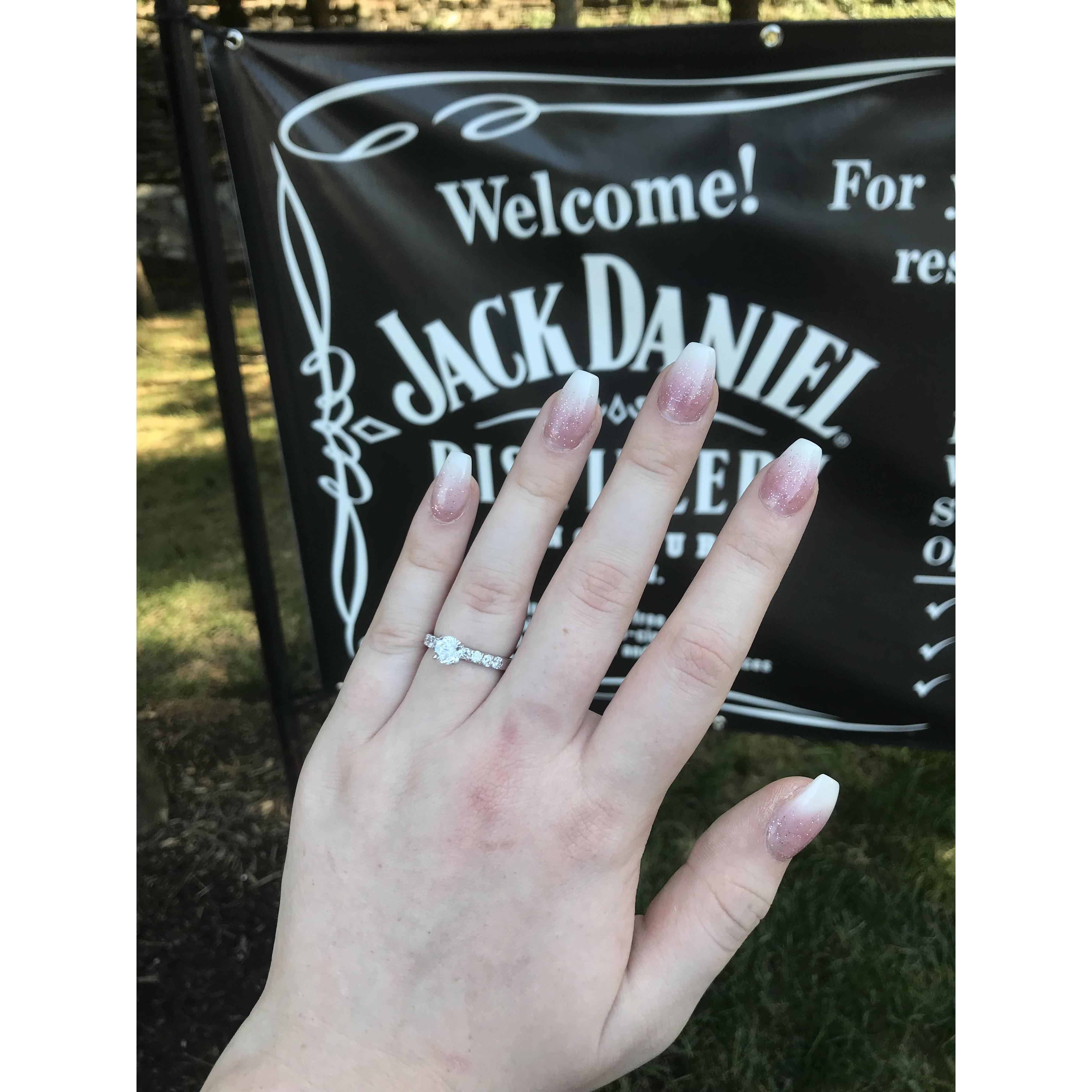 Our trip to Lynchburg, Tennessee. Jack Daniels Distillery. The day we got engaged! 9/19/18