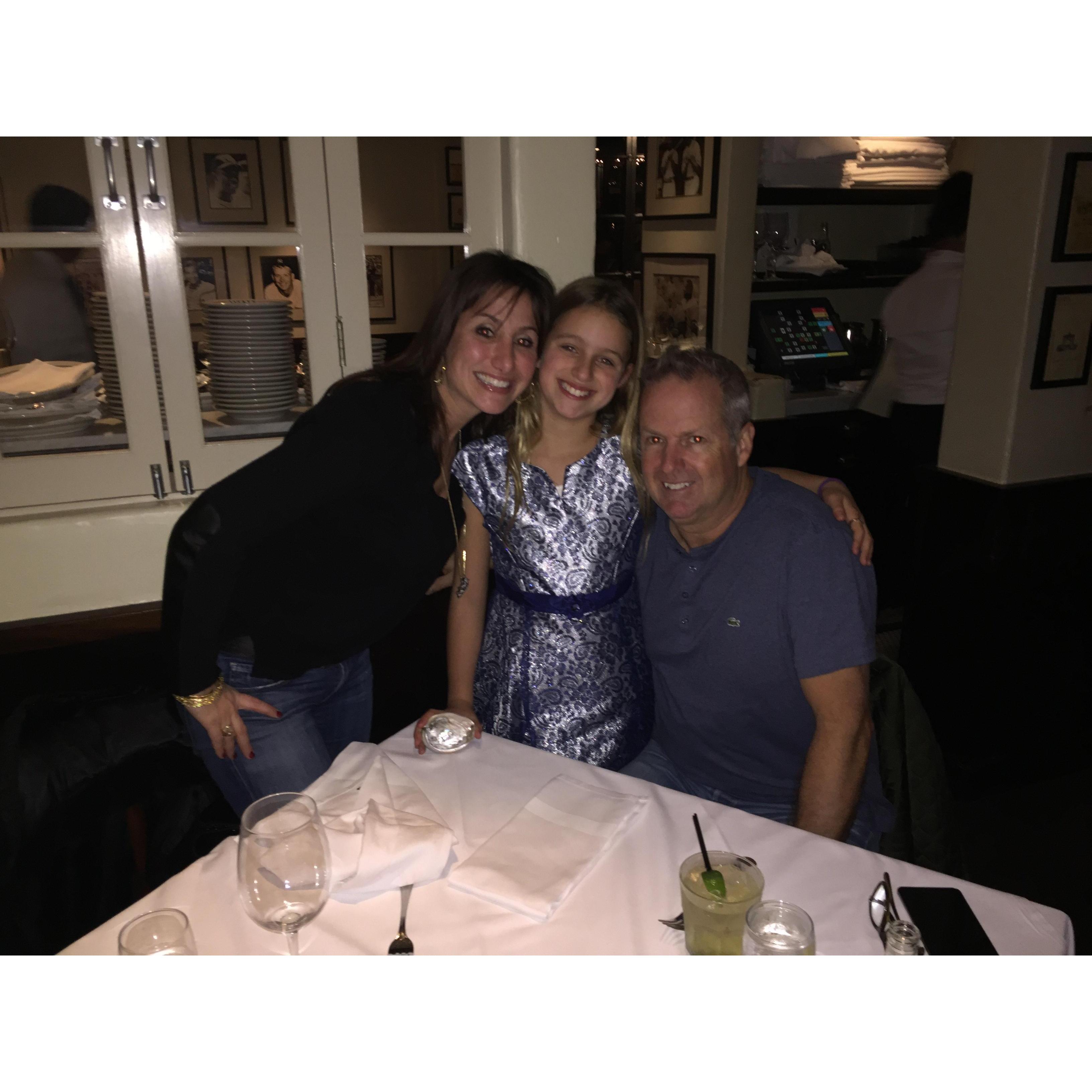 Our first family photo and our first Hanukkah together.