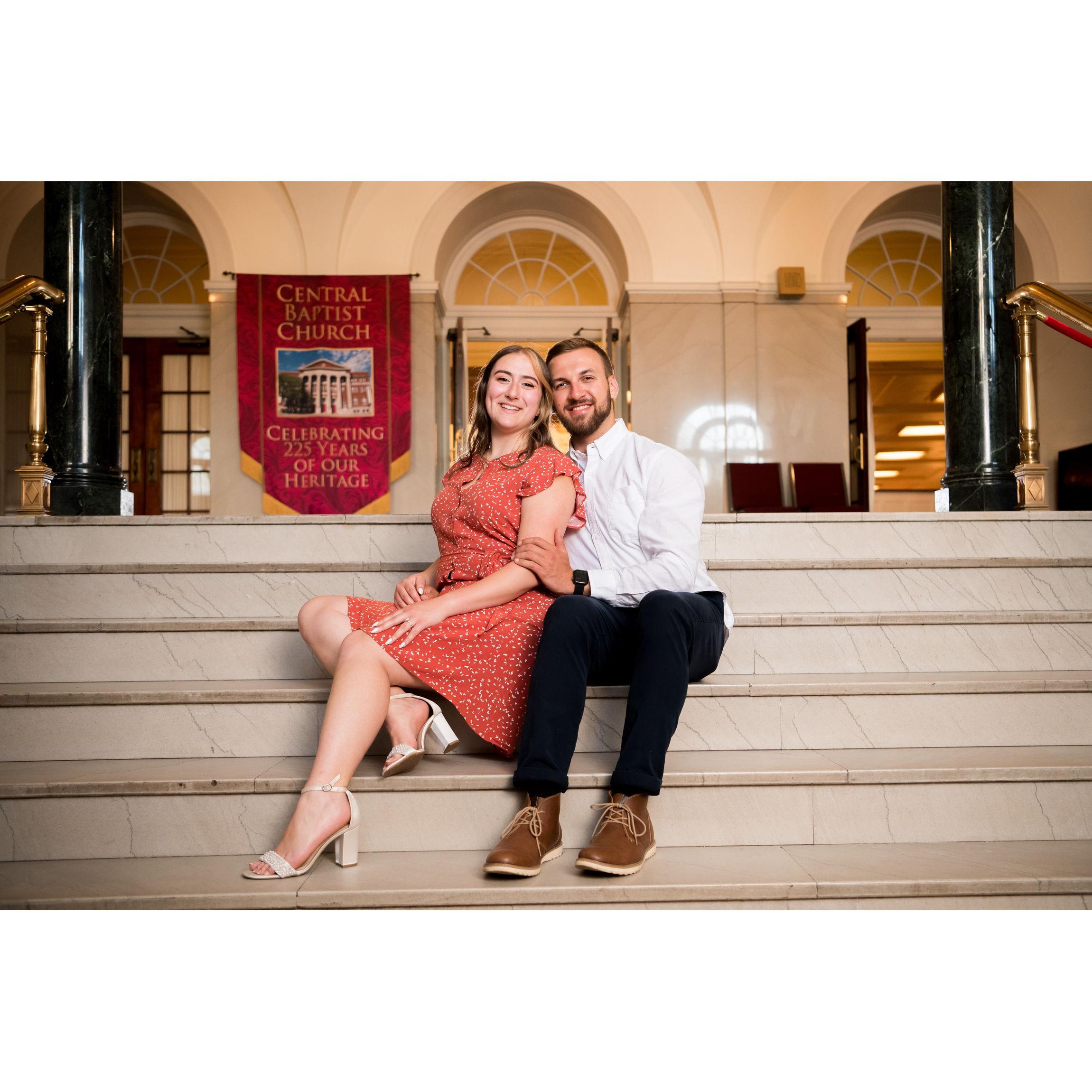 Engagement Photoshoot at the church!