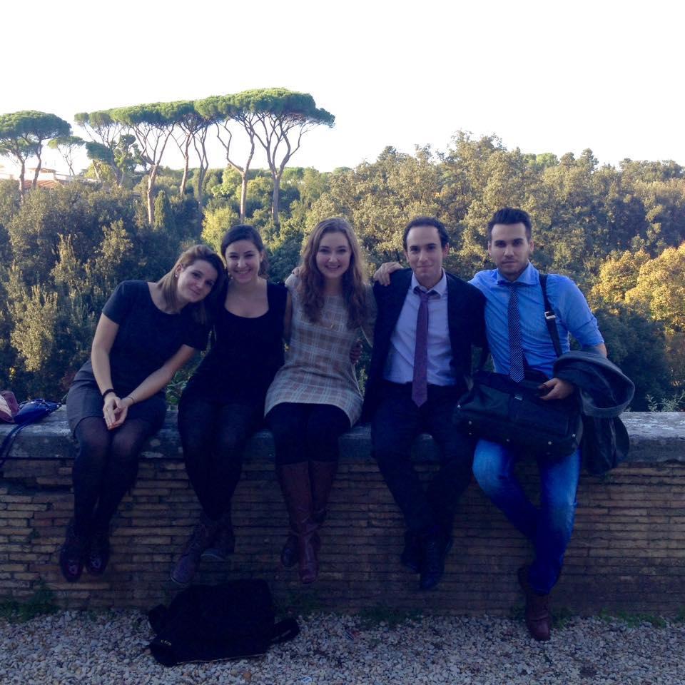 Our love story started when we shared a class together at the Umbra Institute in Perugia. Here, the class went on a field trip to Rome, and we flirted surreptitiously the whole day!