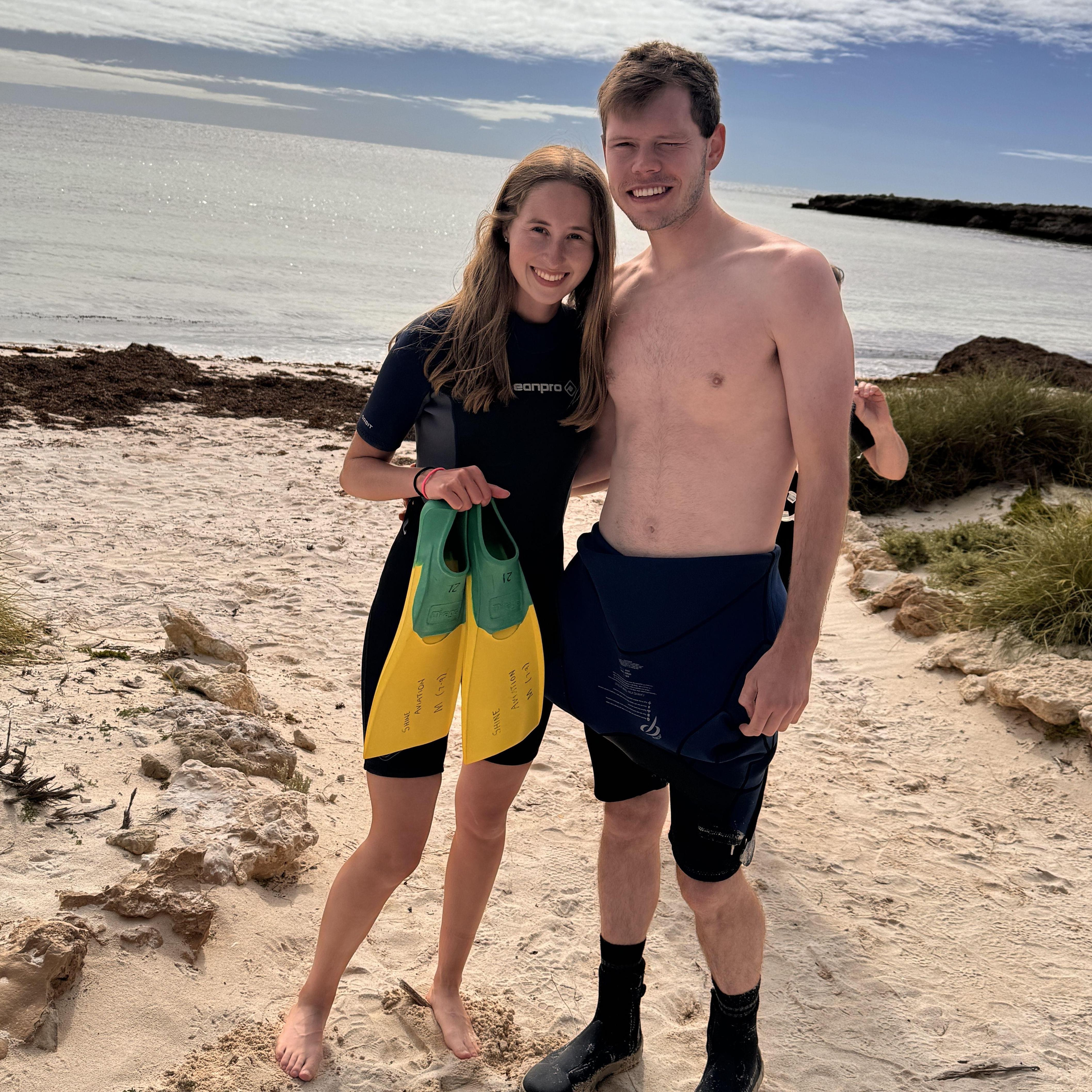 Diving at the Abrolhos Islands in Australia.