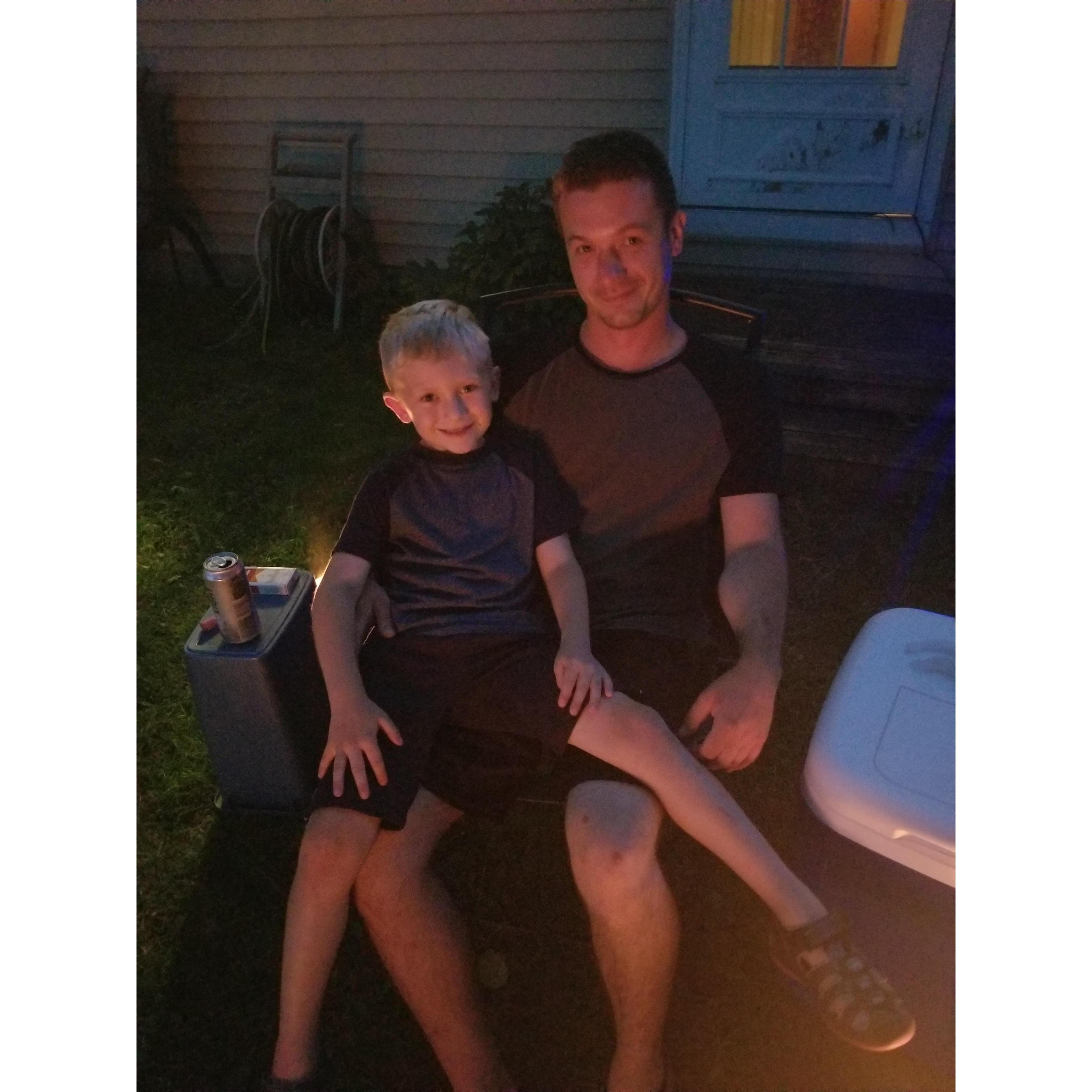 Accidentally twinning at the cabin, July 2018