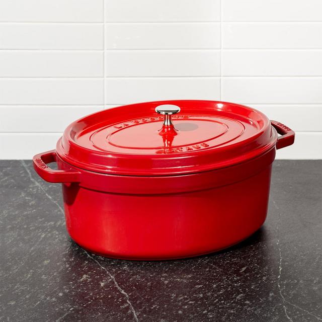 Staub ® 7-Qt Cherry Red Oval Cocotte