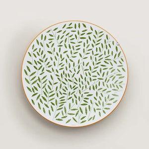 Hermes A Walk in the Garden Dinner Plate, Green
