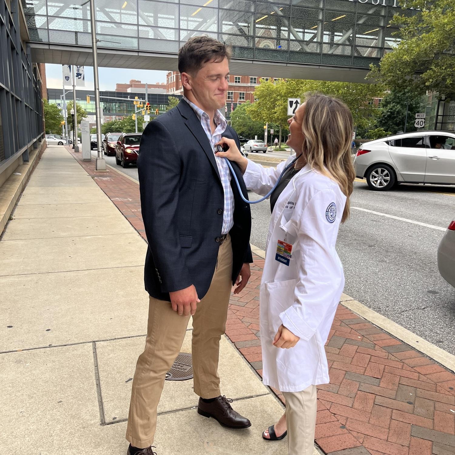 Hannah’s nursing school white coat ceremony!