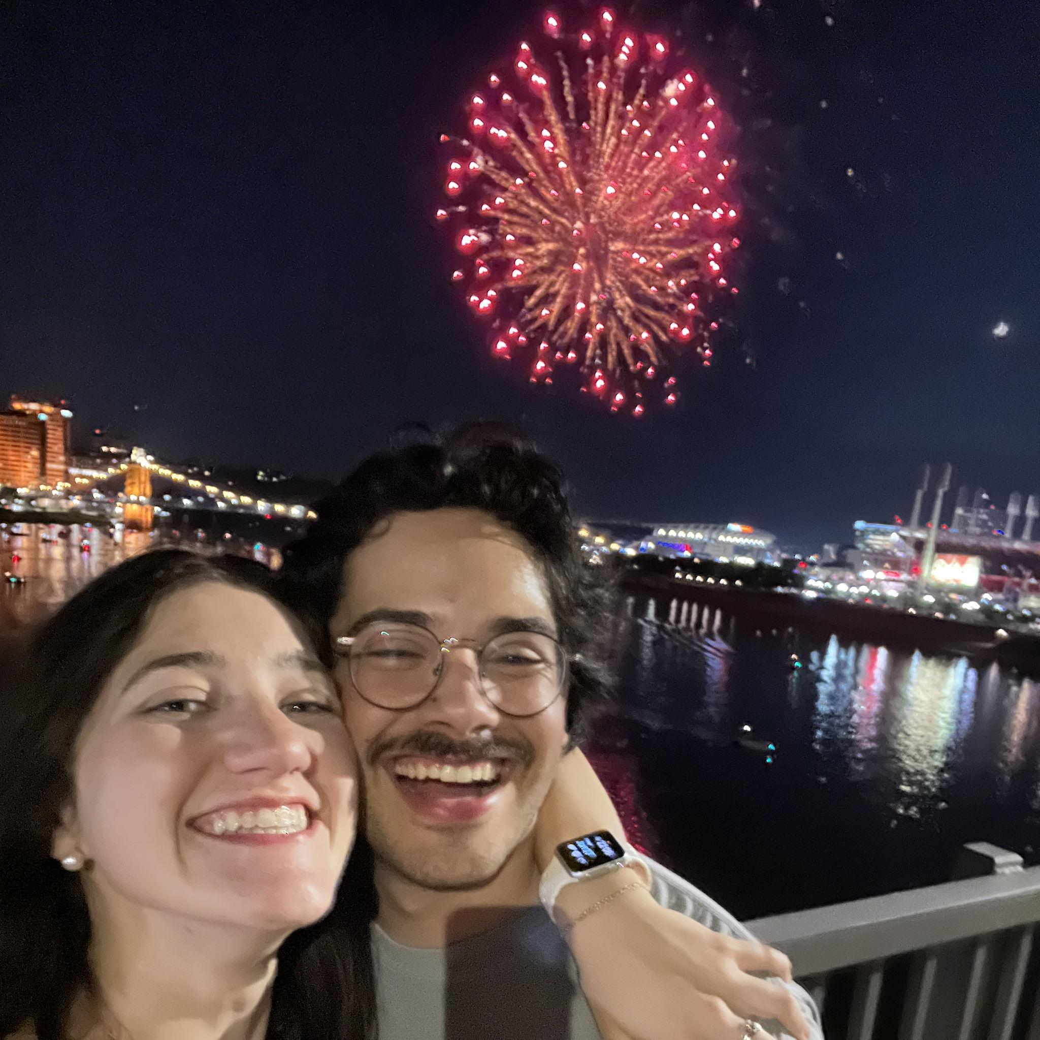 Us after a Red's game in Cincinnati