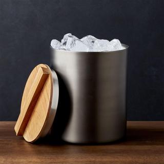 Fenton Graphite and Wood Ice Bucket