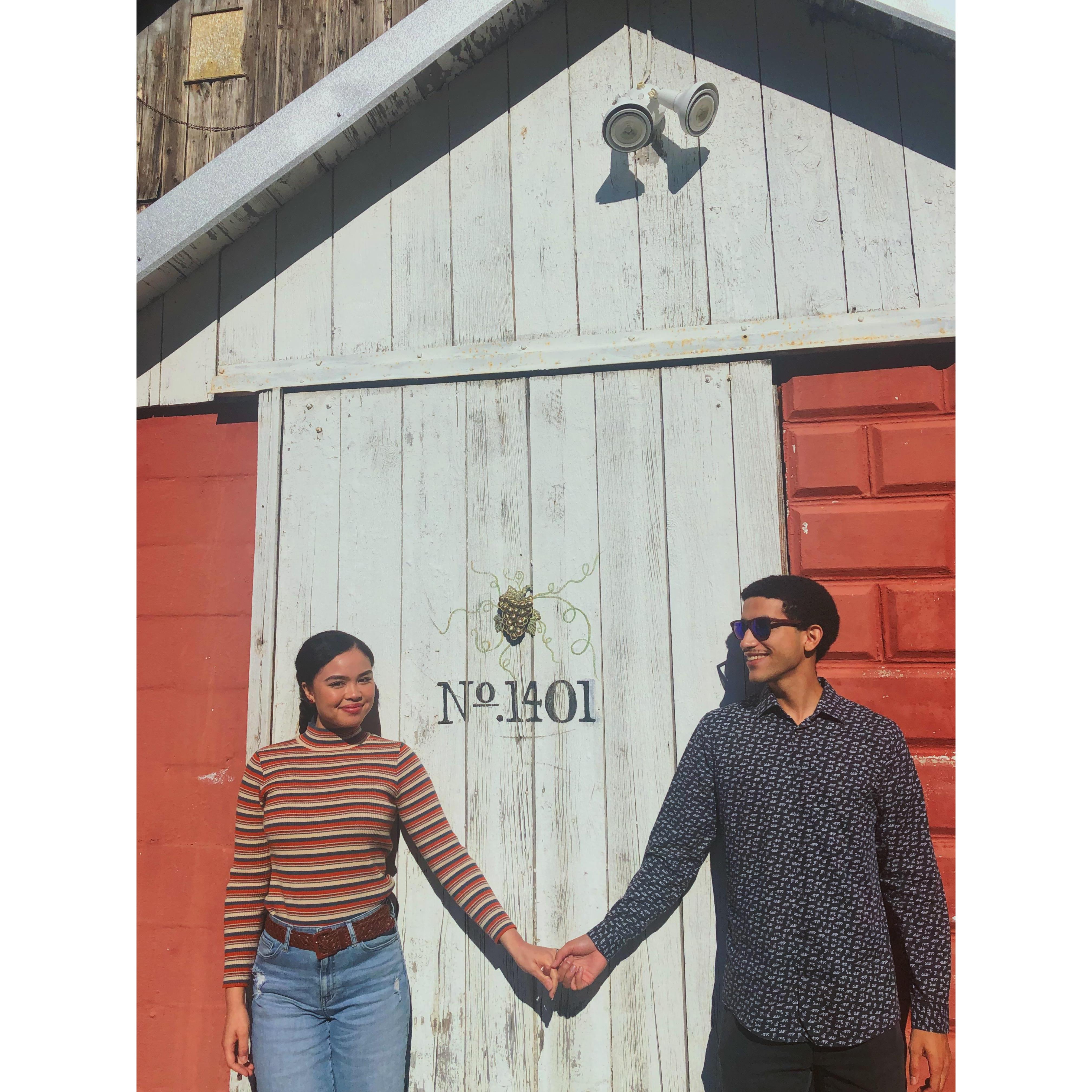 When we did our first wine tasting together :)