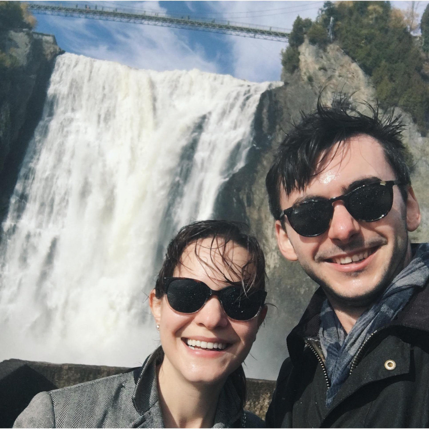Québec City, Canada – Getting maybe a little too close to the Montmorency Falls in Québec (2017)