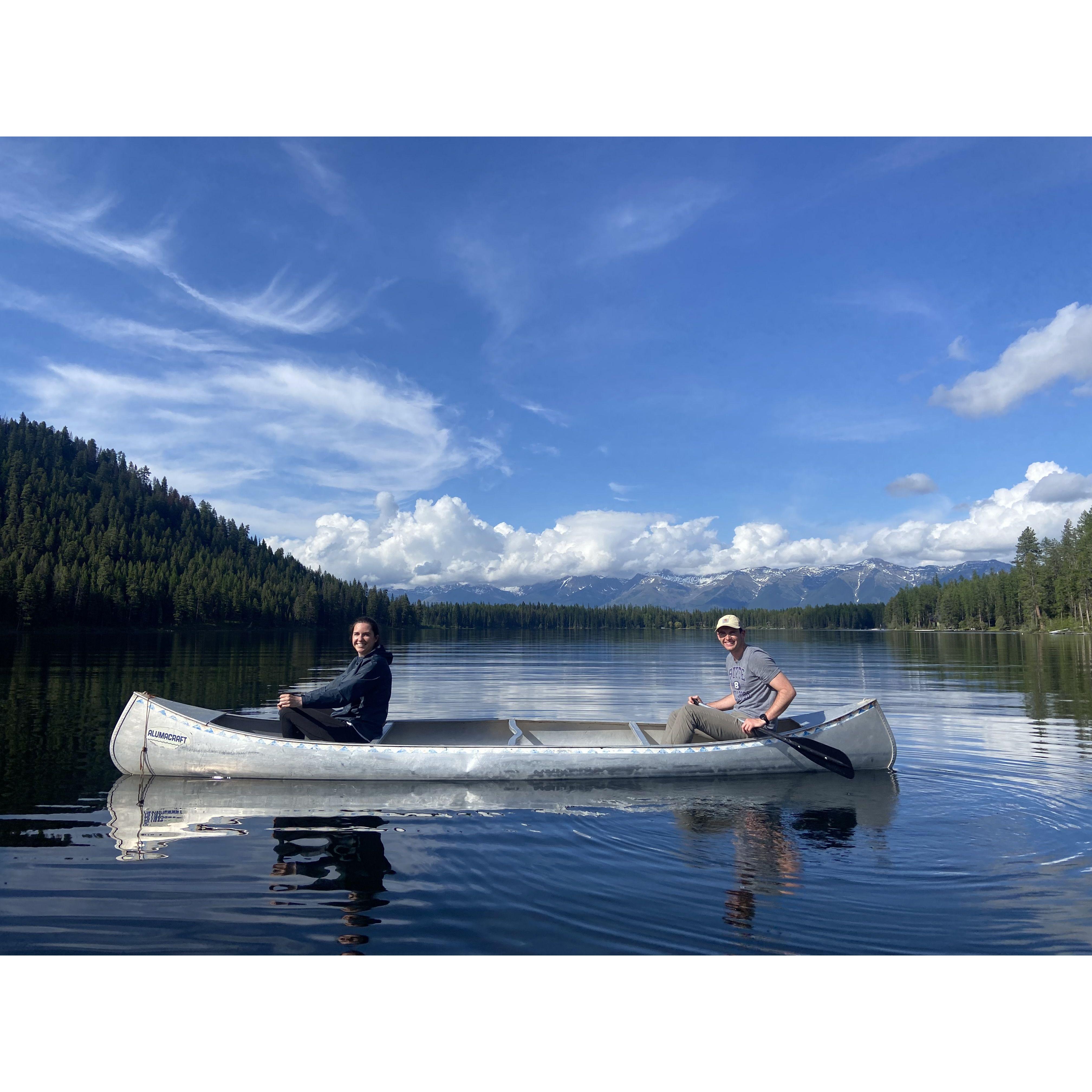 Canoeing on Lindbergh Lake