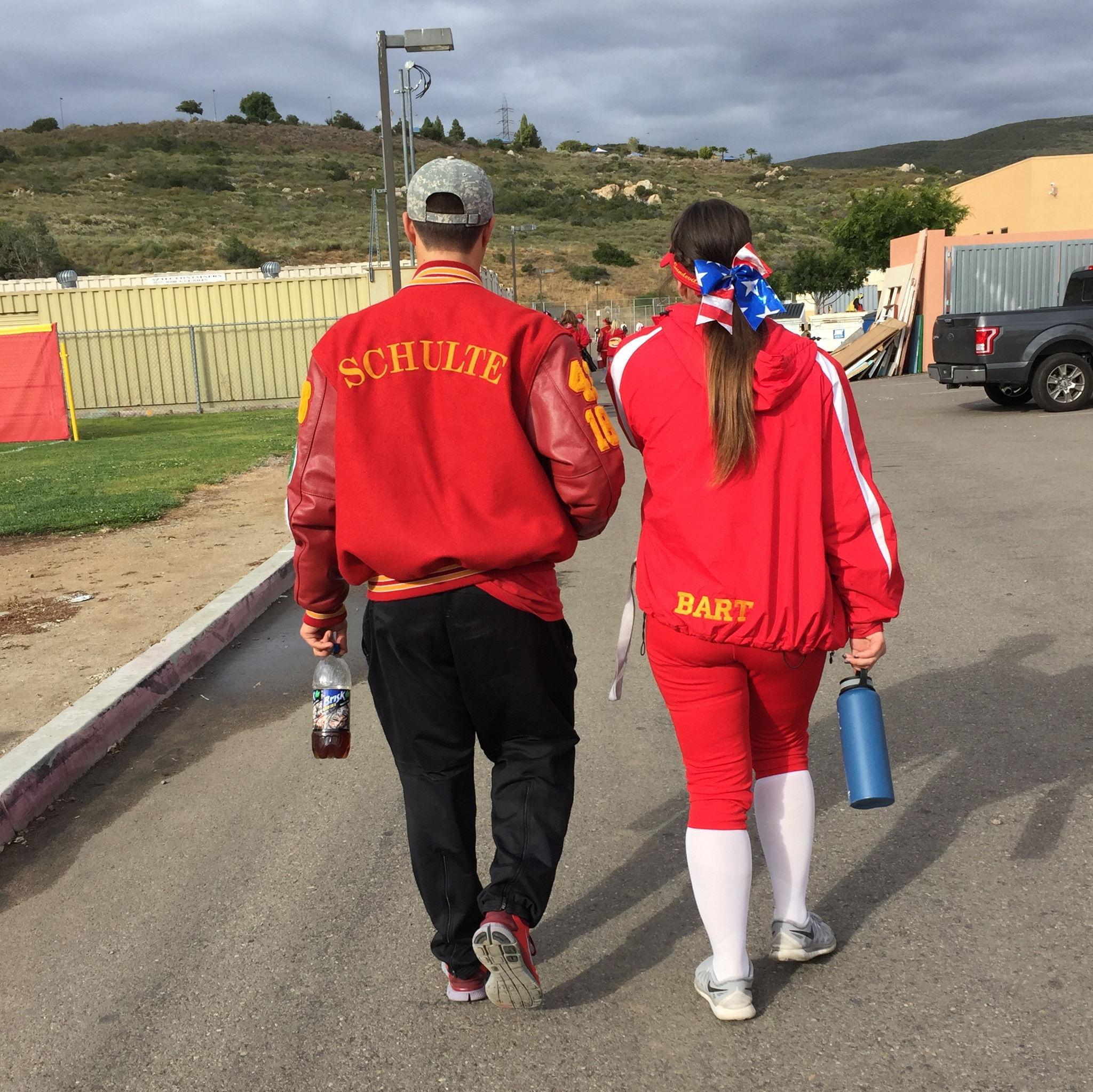 After a Softball game, always supporting each other! - May 2016