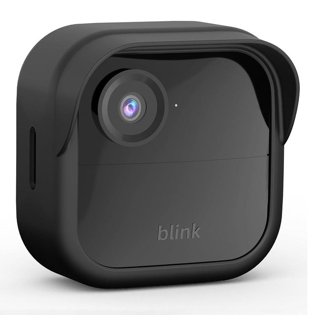 Silicone Skin Case/Cover for Blink Outdoor 4 (4th Gen) / 2K+ - Weatherproof Silicone Case with Brim for Full Camera Protection, Blink Outdoor 4 & 2K Smart Security Camera Accessories (Black, 1 Pack)