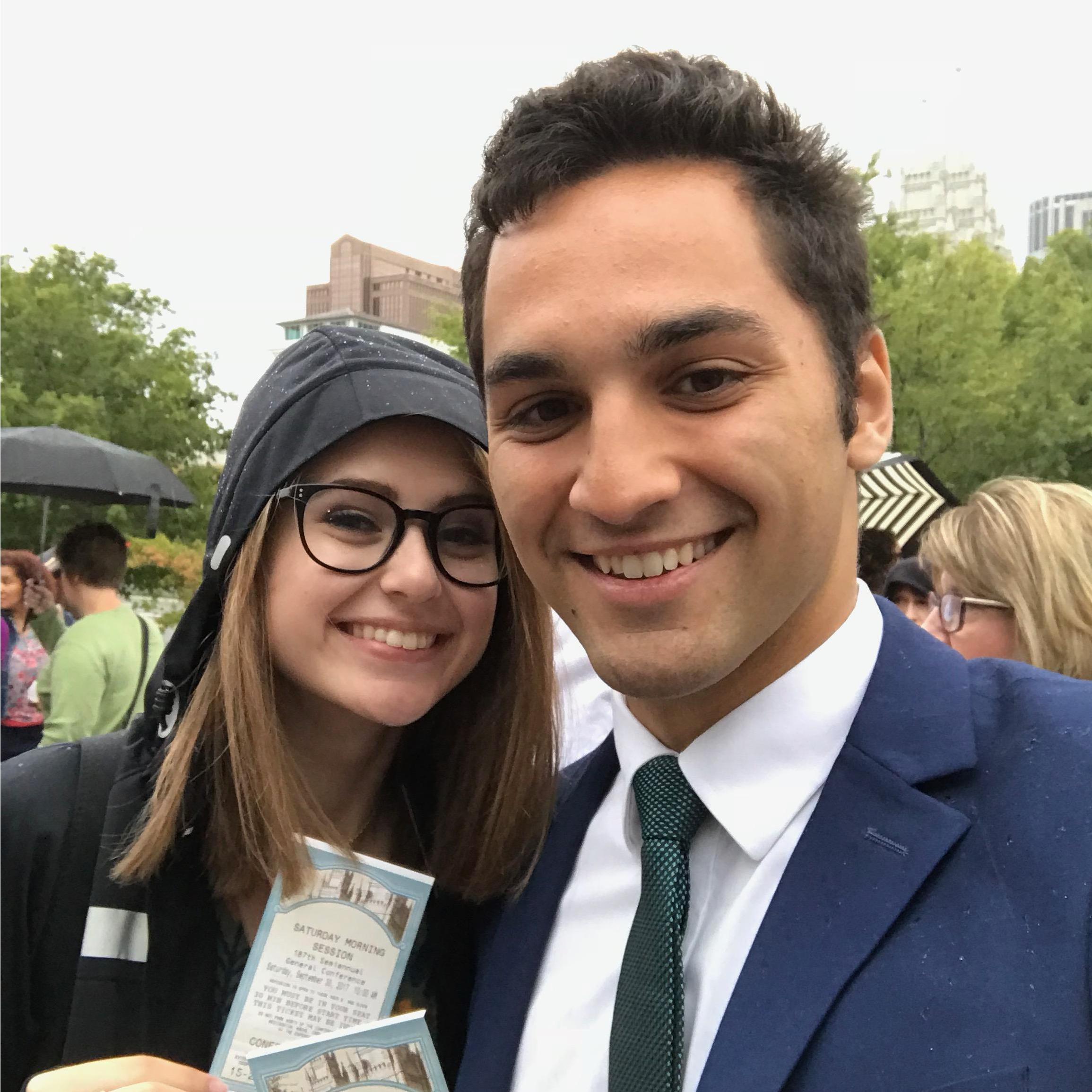 Our first selfie- October 2017 General Conference