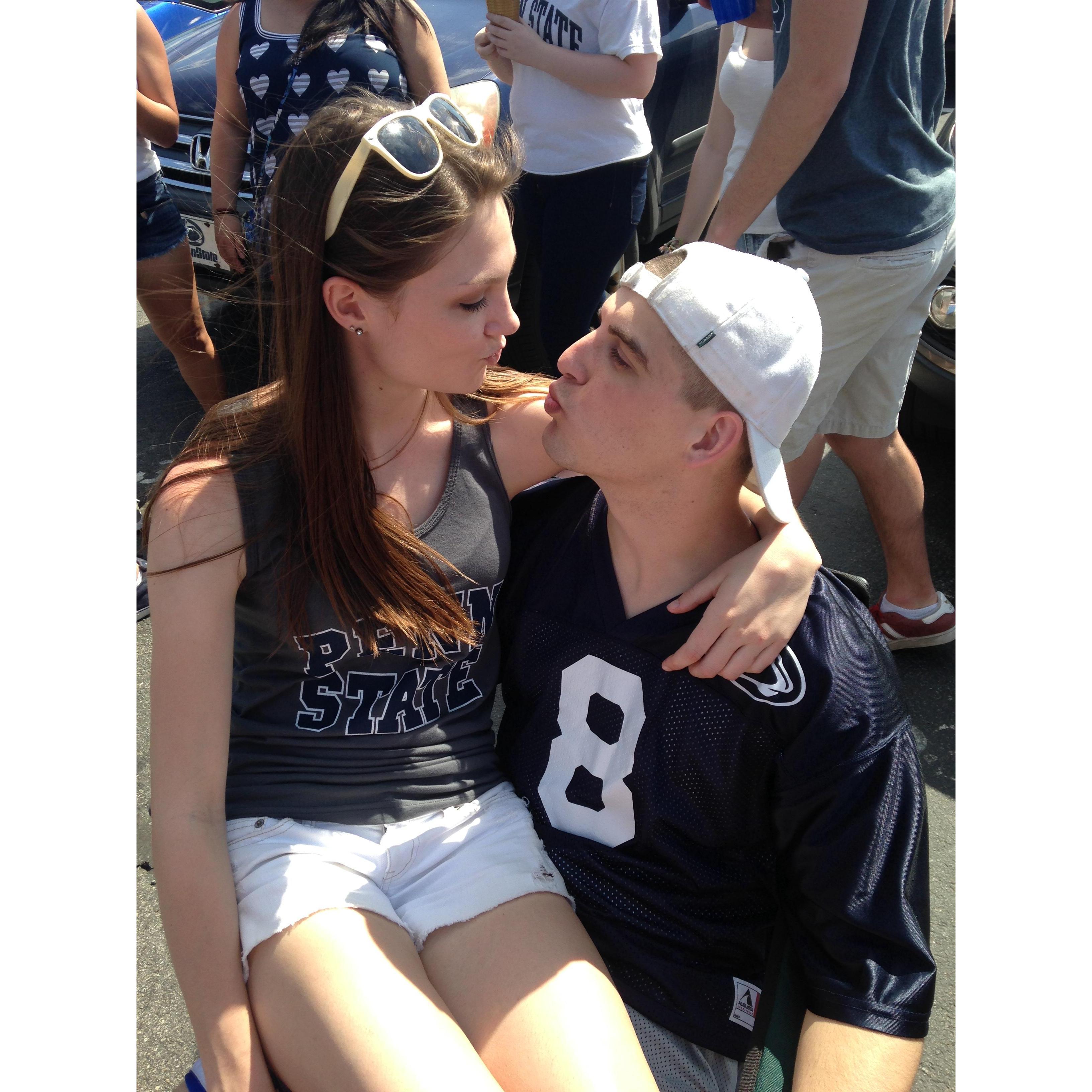 Blue & White weekend was the only time we got to attend PSU football games together... Chris worked the rest of them!