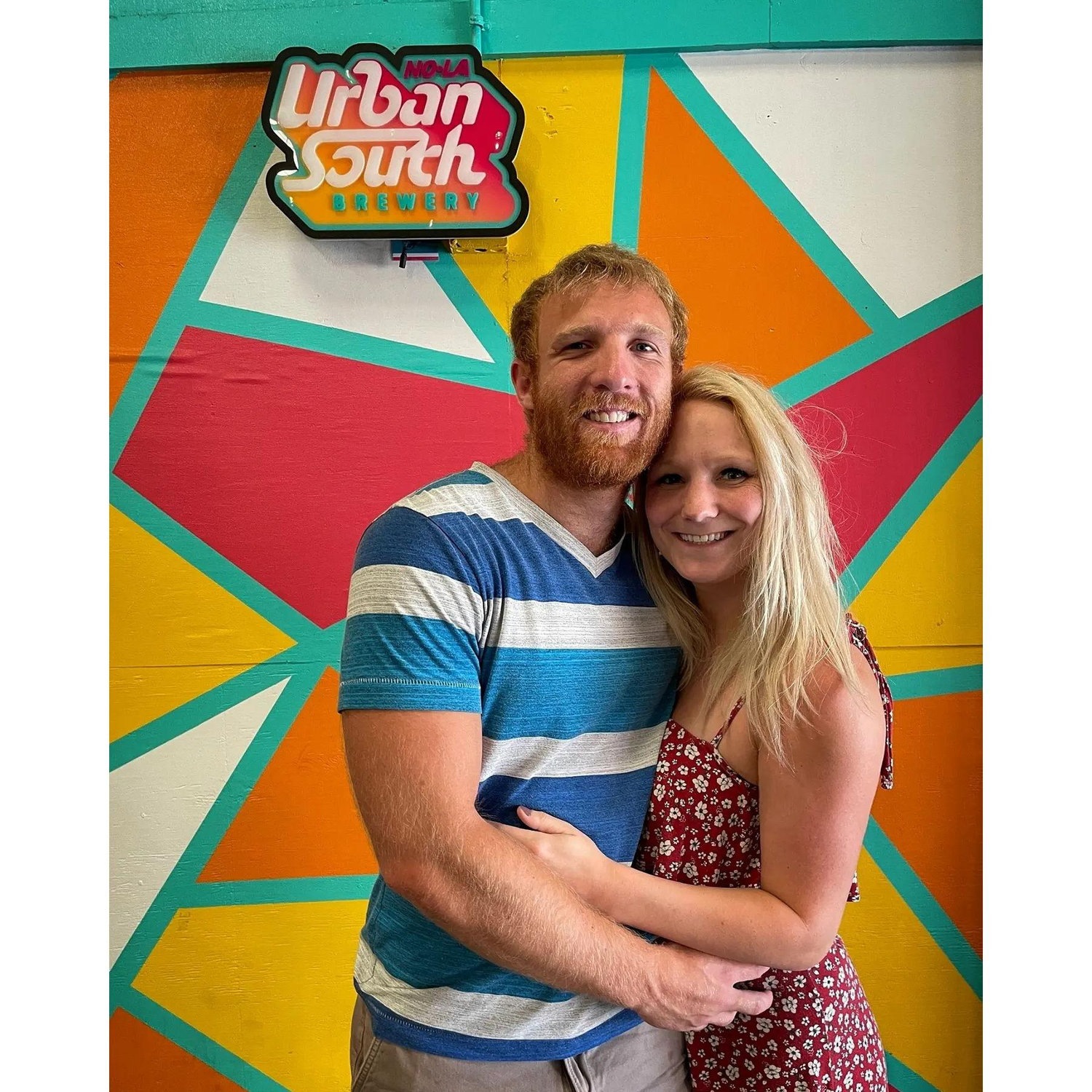 Played games at cute New Orleans brewery on the last day of our trip!