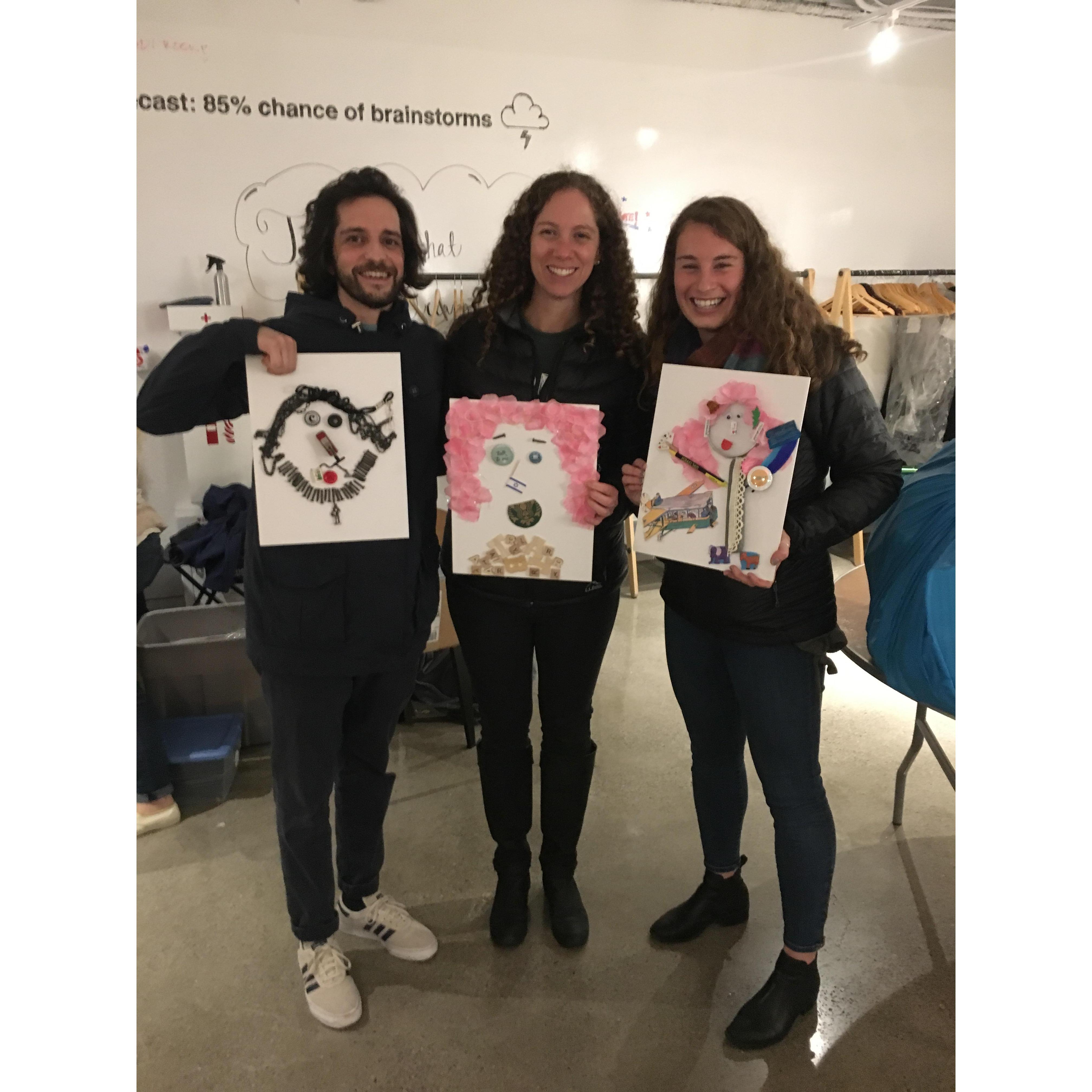 Here are the self portraits we made at the event!
