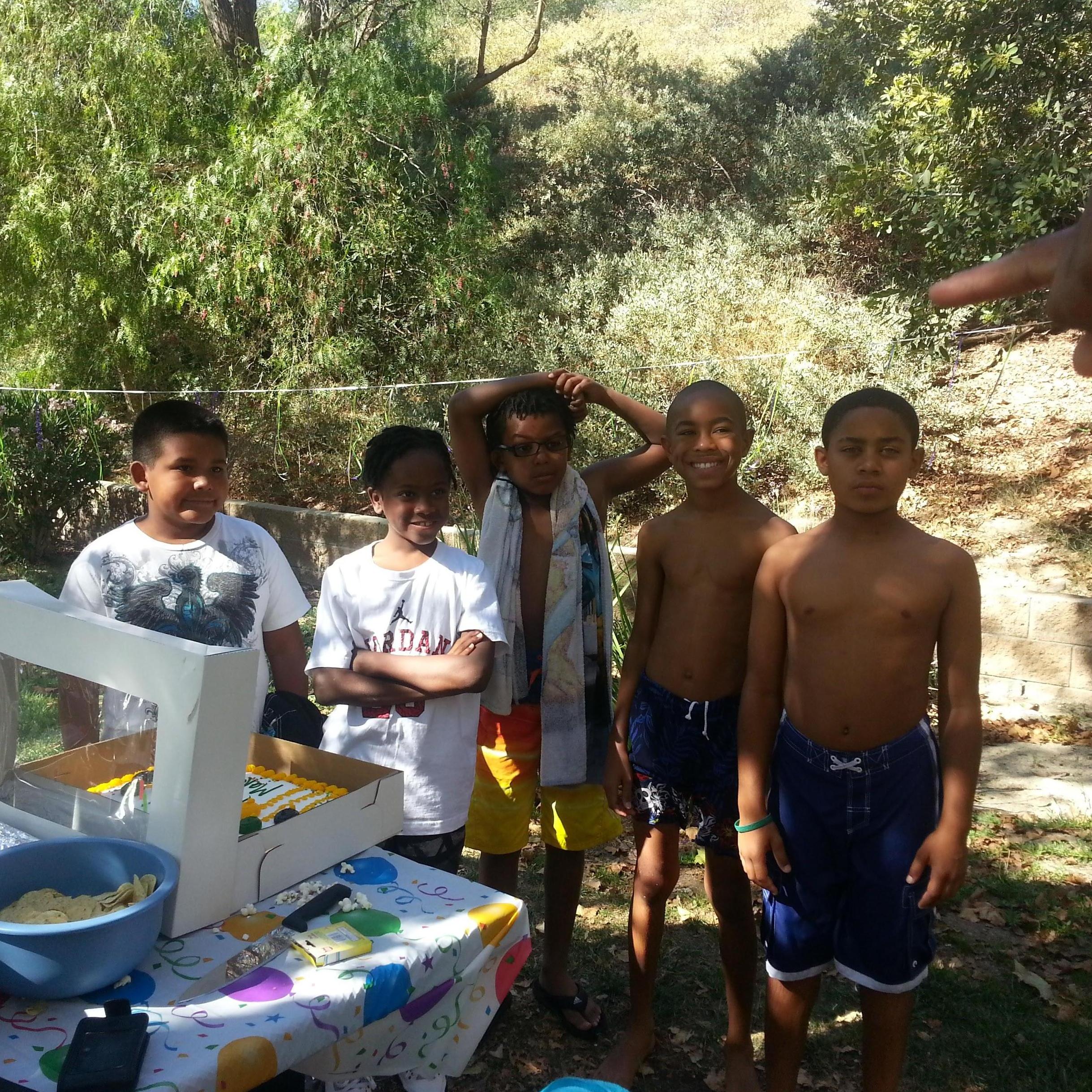The boys...at Makari's 10th Birthday Party. (2013)