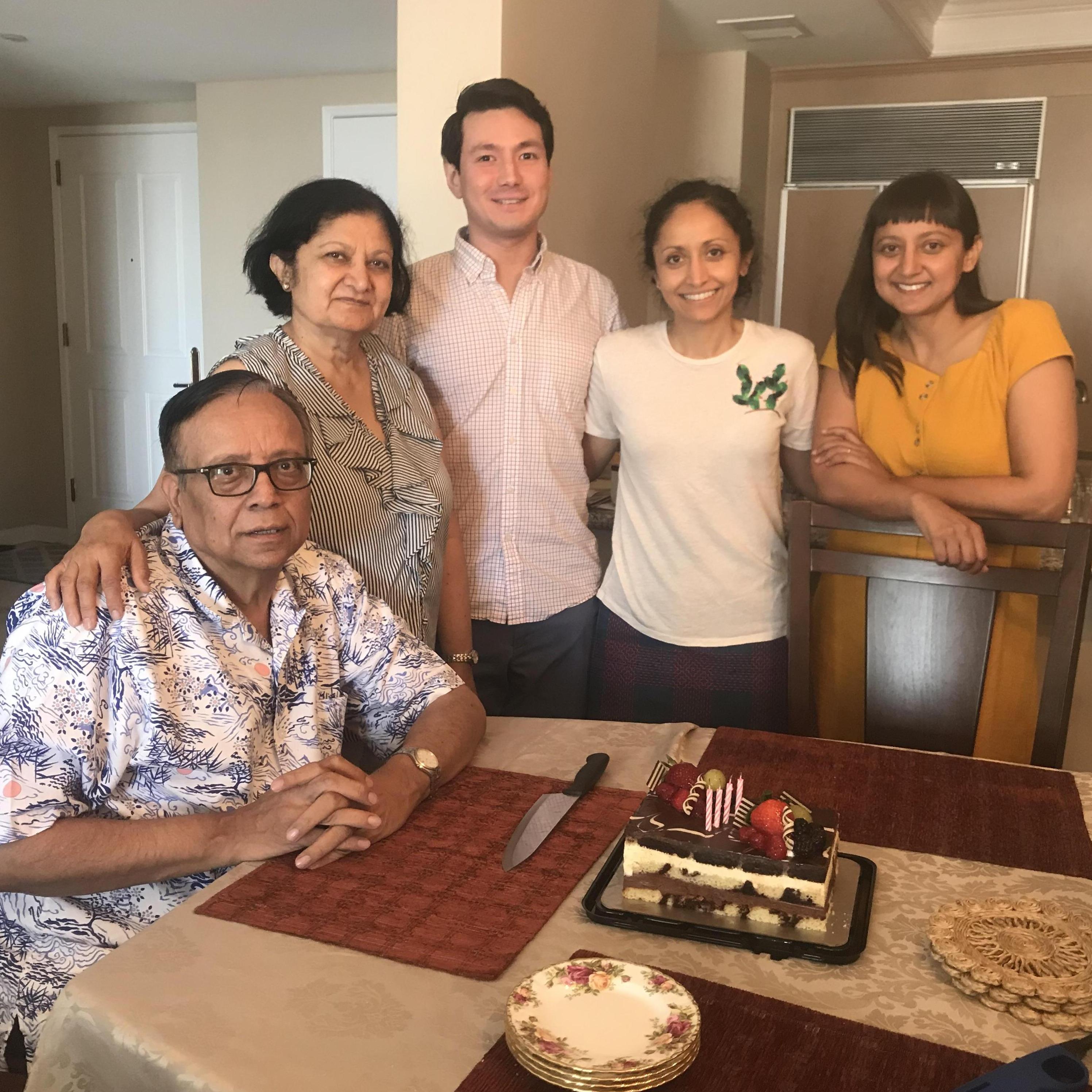 Batras celebrating Anita's b-day in Long Beach.