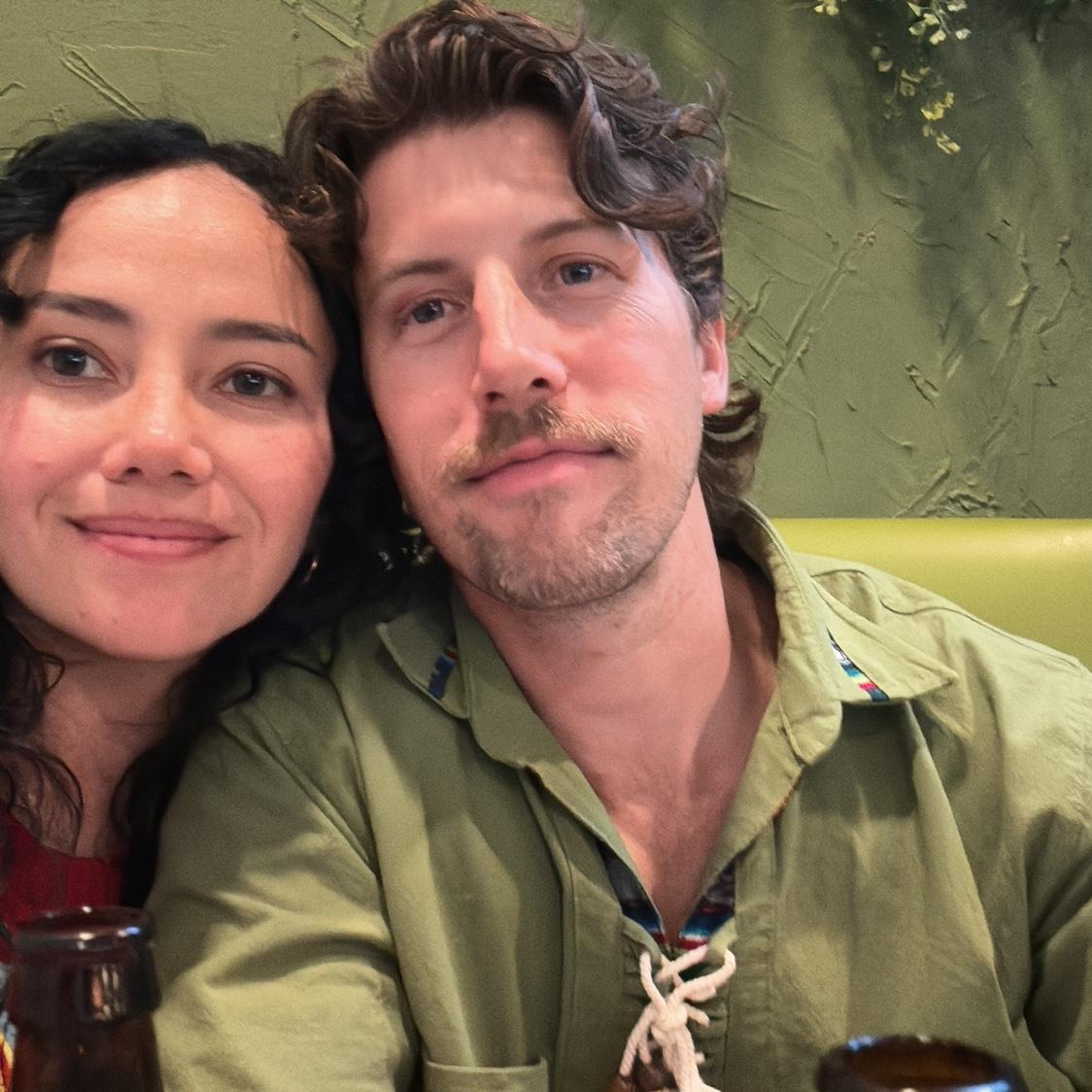 Celebrating Caro's first birthday together as a couple with some Latin food and futbol on the TV