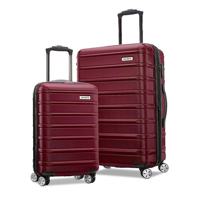 Samsonite Omni 2 Hardside Expandable Luggage with Spinners | Nature Merlot | 2PC SET (Carry-on/Medium)