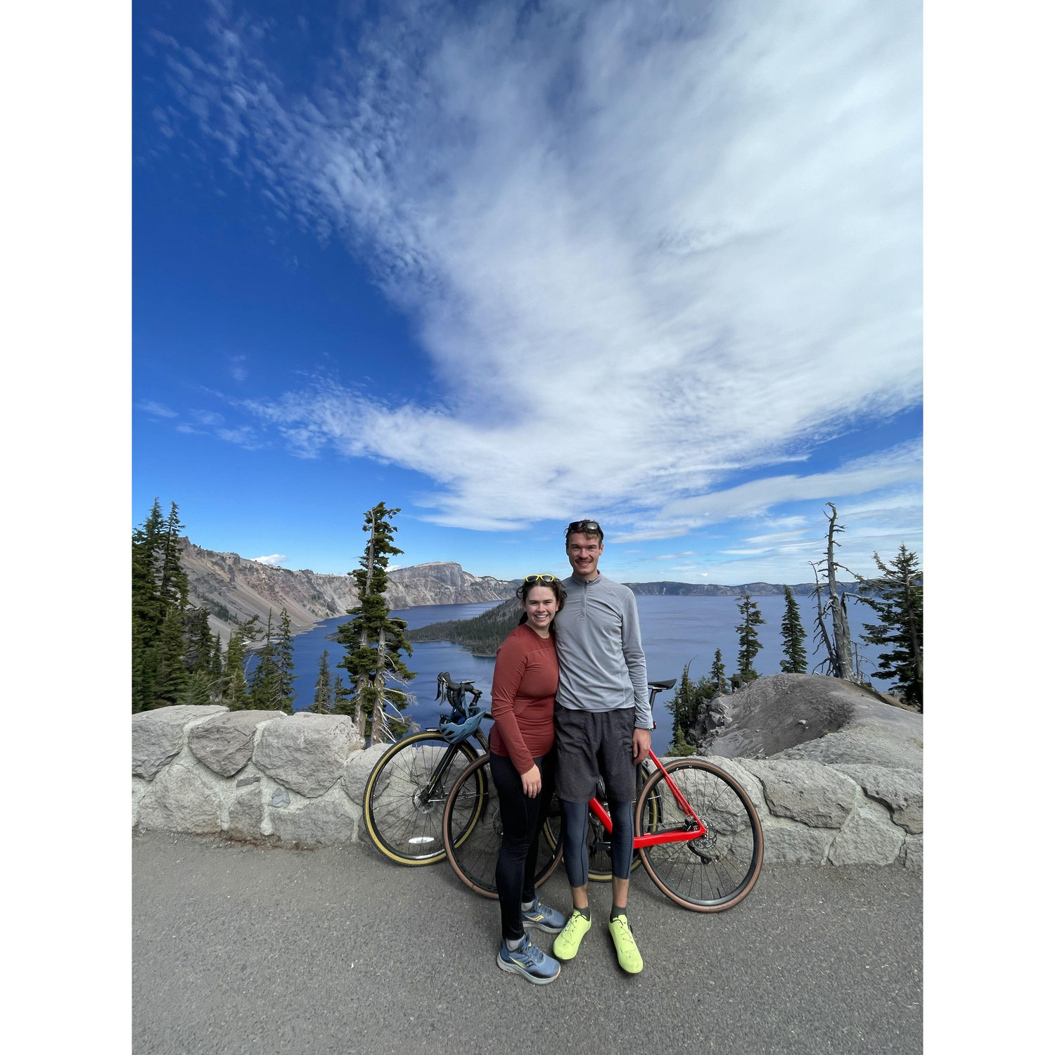 In September we biked around Crater Lake together. Highly recommend!