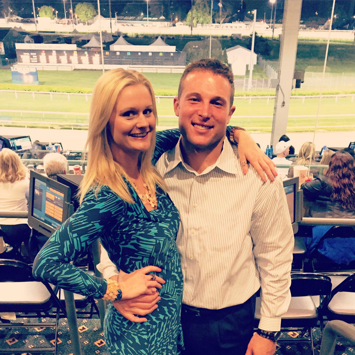 Night Racing with the box seats at Churchill downs.
