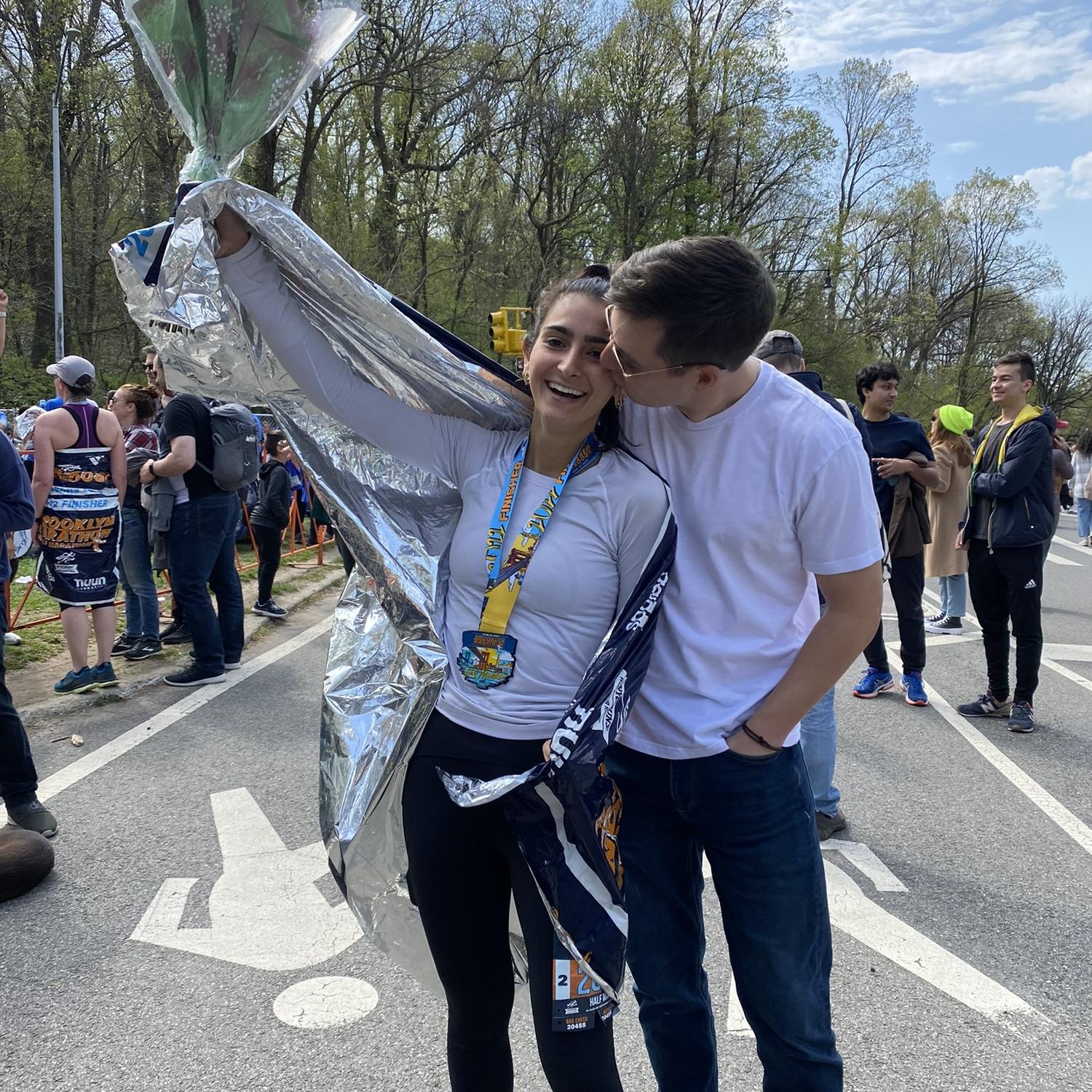 Danielle ran the Brooklyn half marathon