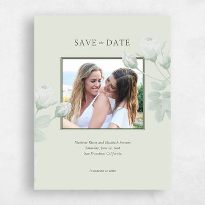 Light Green Wedding Save the Date - Milna Portrait