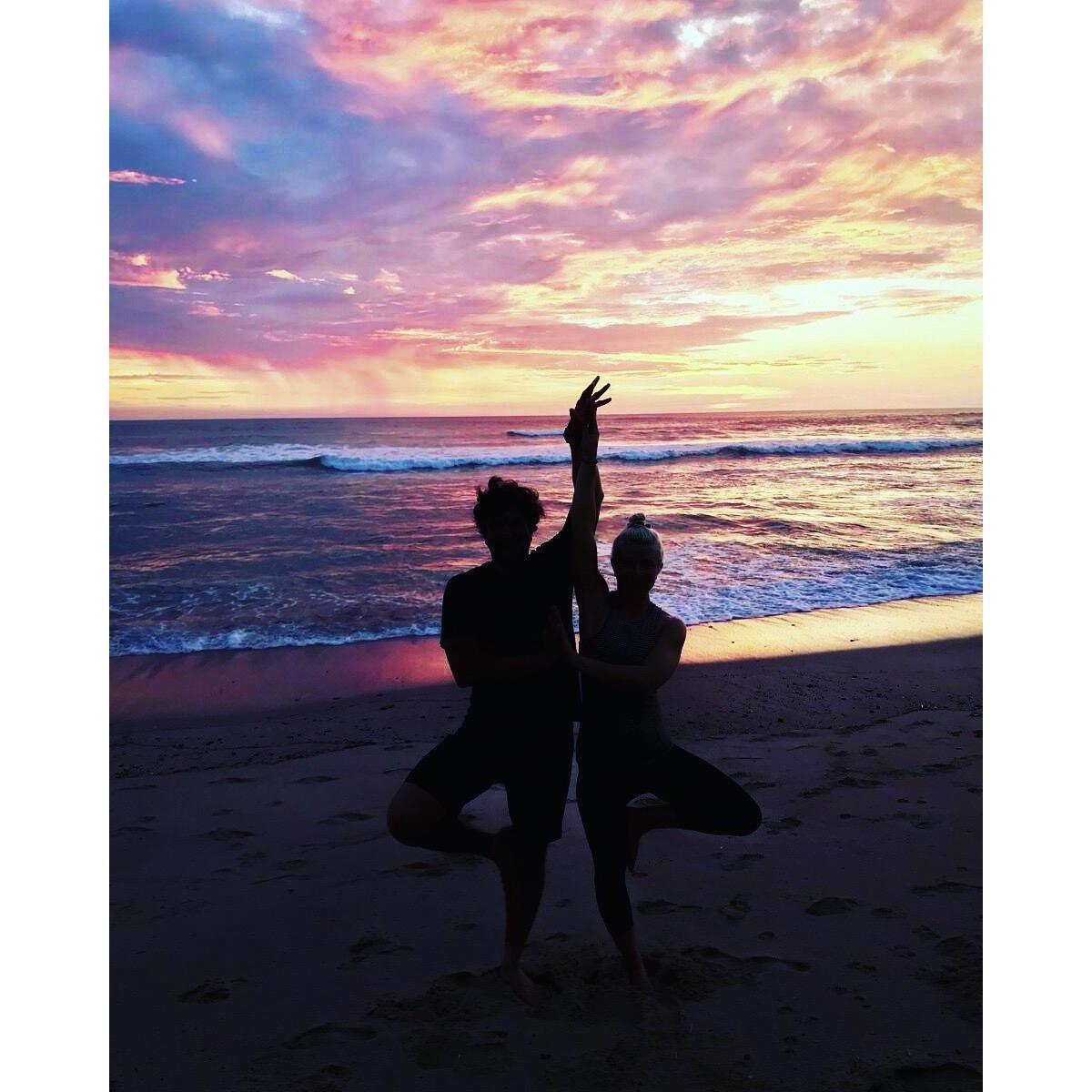 Grounding our roots in the Santa Teresa sunset.