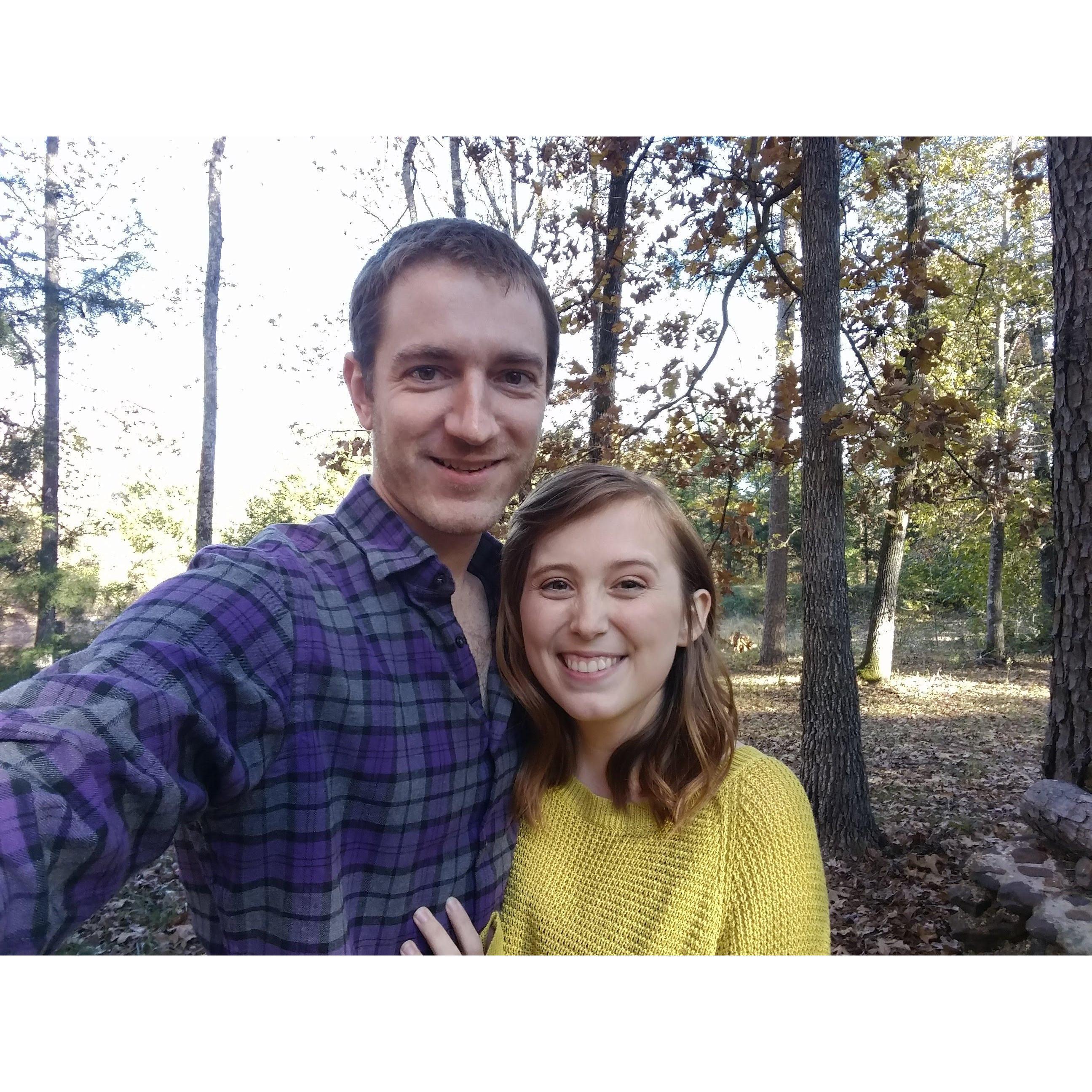 Karen's parents' house, Thanksgiving 2018 (just a few weeks before the engagement)